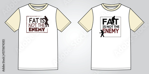 Fat Is Not the Enemy Grunge Typography Art