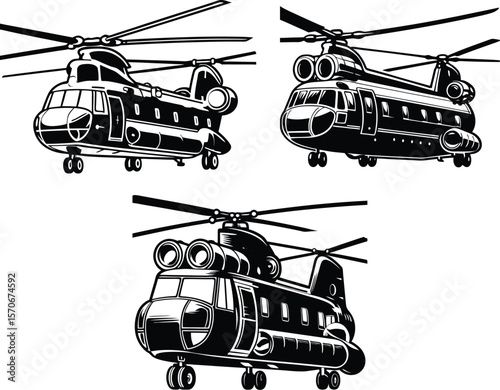 helicopter vector illustration