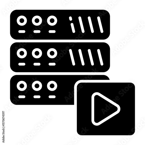 An icon design of server video