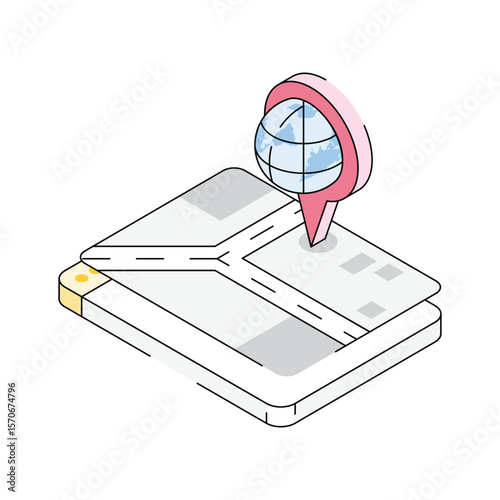 Have a look at this location isometric style icon