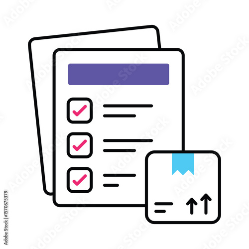Production Priorities Vector Filled outline illustration style icon. EPS 10 file