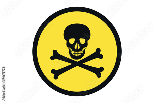 poisons and toxins logo symbol in yellow black color vector design