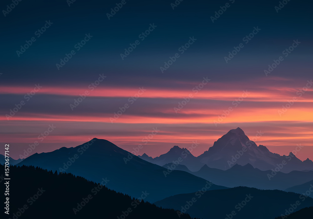 Obraz premium Serene Sunrise A Himalayan Panorama
