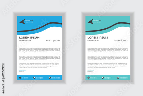 Modern corporate business letterhead design template with red, yellow and black color