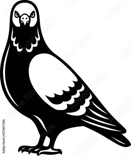 Pigeon vector silhouette design
