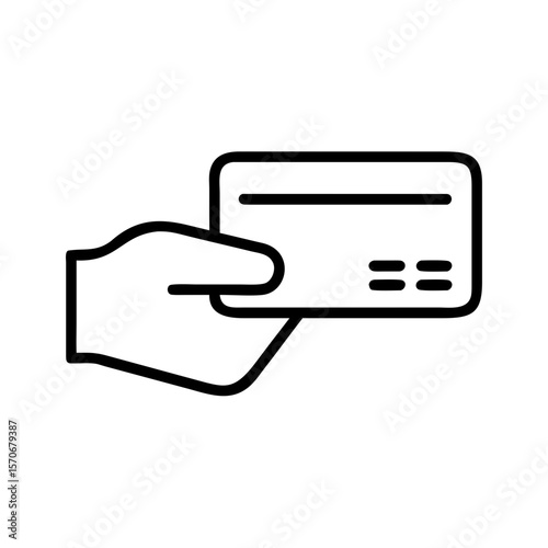 Hand holding credit card symbolizing payment mode  
