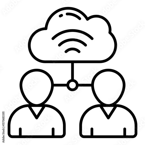Perfect design icon of cloud wifi users