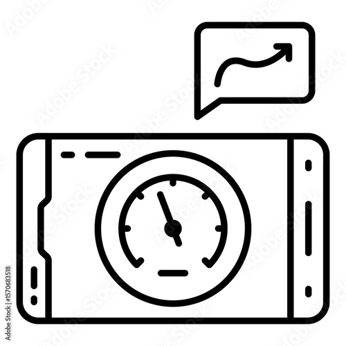 Modern design icon of mobile speed optimization