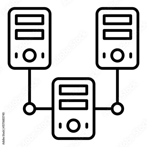An icon design of server network