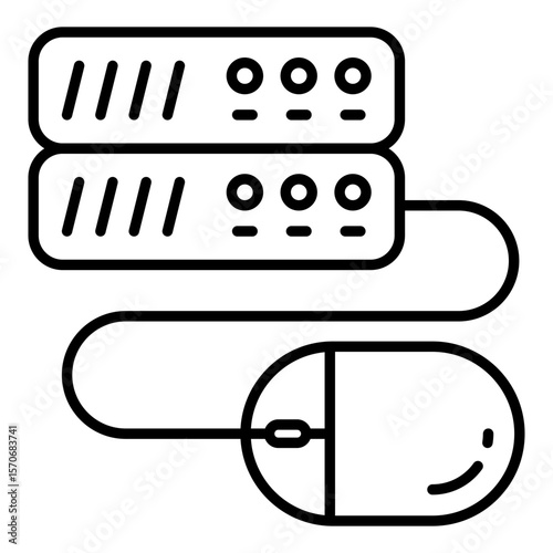 An icon design of server rack