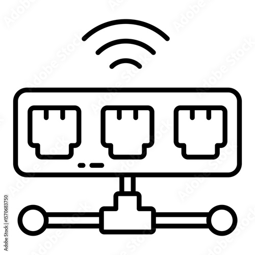 Premium design icon of ethernet connection
