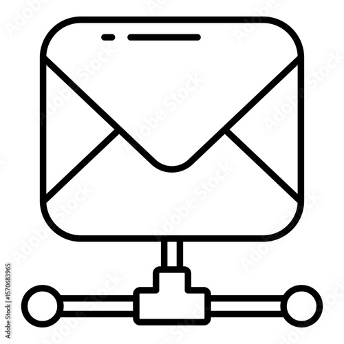 Creative design icon of network mail