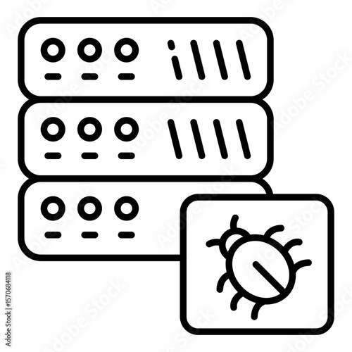 An icon design of server bug