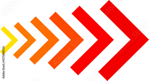 Dynamic moving arrow symbol isolated on transparent background. Speed, acceleration, fast sign vector illustration.