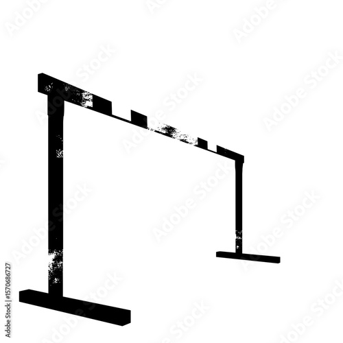 Hurdle bar in minimalist style with black and white design  