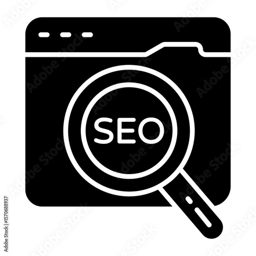 Editable design icon of seo exploration