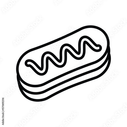 eclair icon vector design template simple and clean