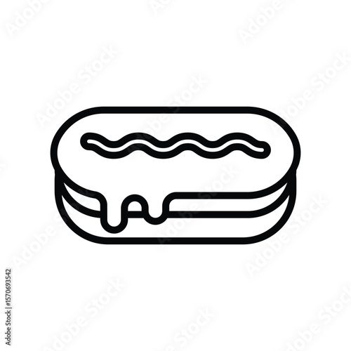 eclair icon vector design template simple and clean