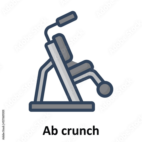 Ab crunch Vector Icon which can easily modify or edit