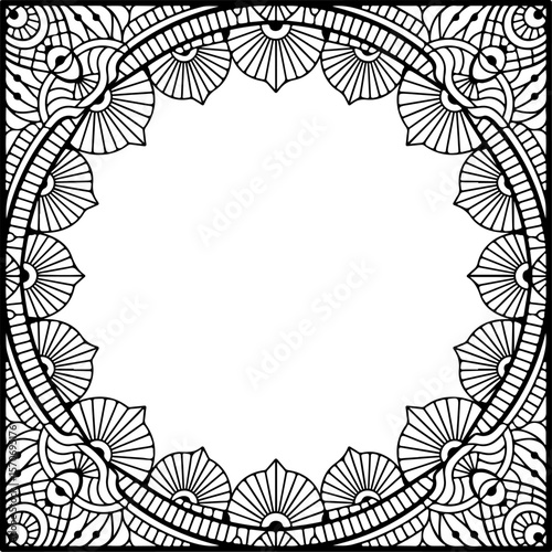 frame with floral ornament