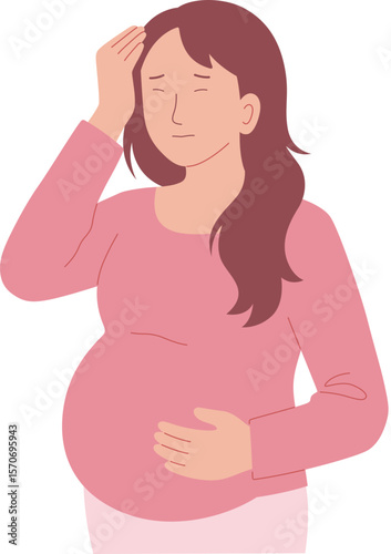 Pregnancy Illustration - Headache

