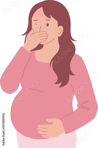 Pregnancy Illustration - Vomiting

