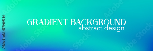 Gradient mesh aqua marine smooth background. Blue gradient mesh aquamarine teal abstract design. Emerald color bg. Vector illustration