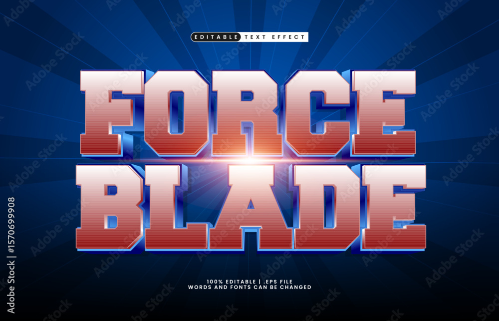 Obraz premium force blade editable text effect with a king and kingdom text effect