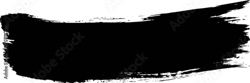 Abstract black brush stroke graphic design element on white background artistic creative concept