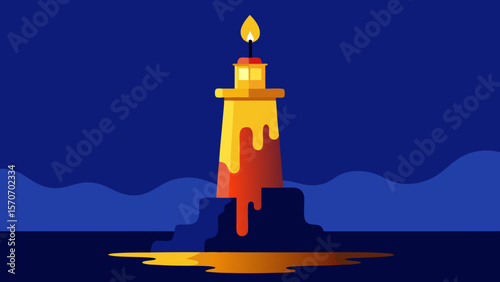 A striking beacon of light from a Spanish lighthouse illuminates the night sky over the dark sea, guiding navigation along the coast