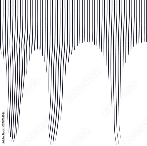 Texture in the form of stripes on top and several stretched parts of the general line mass.