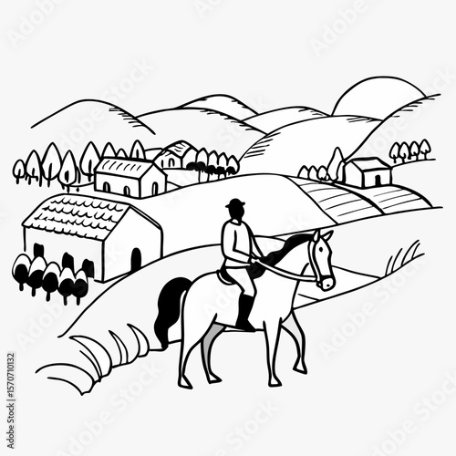 horse riding on a horse