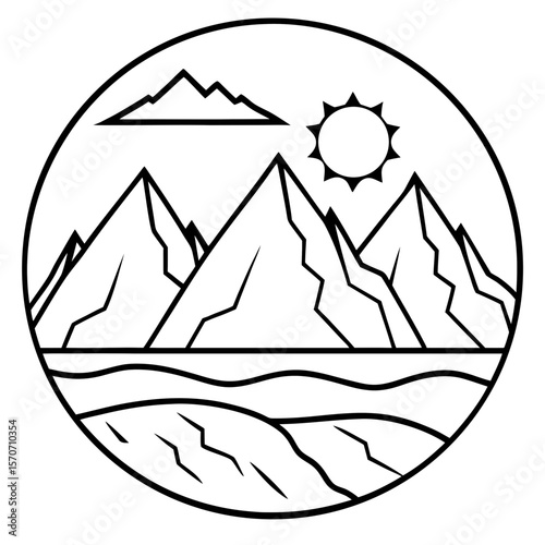 egyptian pyramids vector illustration
