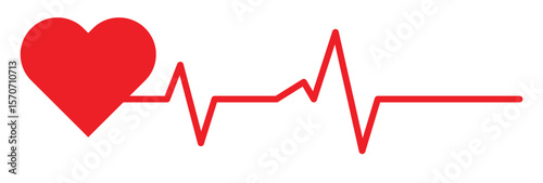 Line rate heartbeat. Medical monitor heart beat. Electrocardiogram heart and pulse for monitor health. Vector Illustration