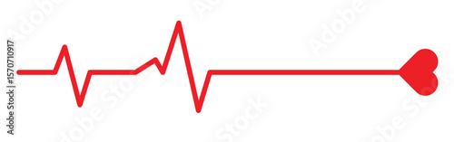 Line rate heartbeat. Medical monitor heart beat. Electrocardiogram heart and pulse for monitor health. Vector Illustration