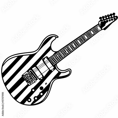 electric guitar isolated on white