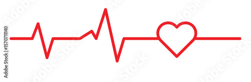 Line rate heartbeat. Medical monitor heart beat. Electrocardiogram heart and pulse for monitor health. Vector Illustration