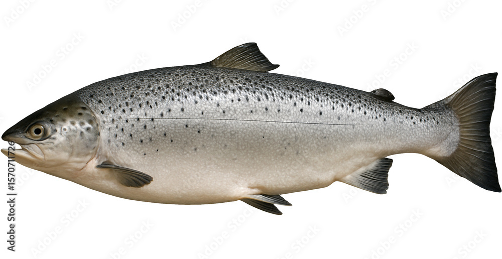Naklejka premium Freshly caught salmon from the sea
