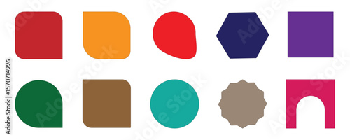 Badges Sales & Marketing glued sticker mockup. round stickers set collection. Collection with Eco tags and labels and stickers. Vector illustration, New Label collection set.