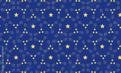 Seamless star pattern: night sky illustration  wallpaper