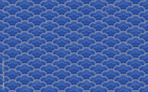 Lunar New Year Pattern - Blue pattern design for Lunar or Chinese New Year.