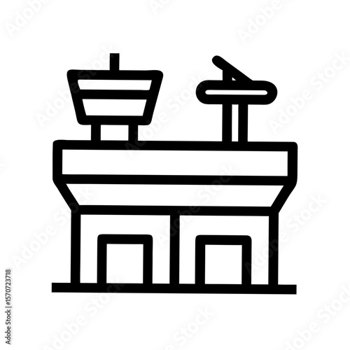 Airport terminal interior with seating and windows vector