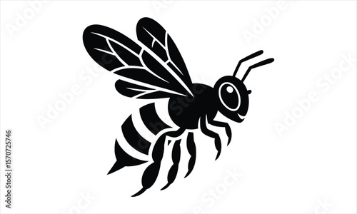 Stylized insect design silhouette
