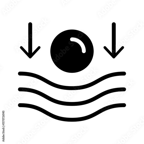 Elastic material line icon with a ball
