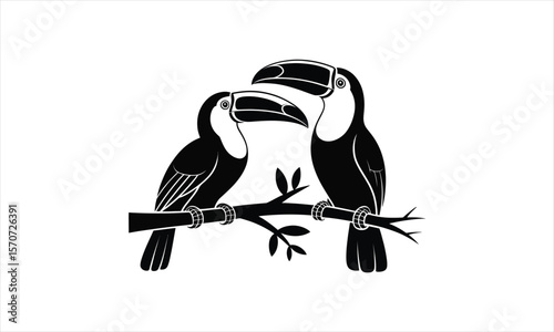 Birds in flight silhouette design