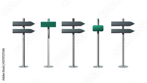 Directional signage wayfinding sign post information signs guidepost vector image
