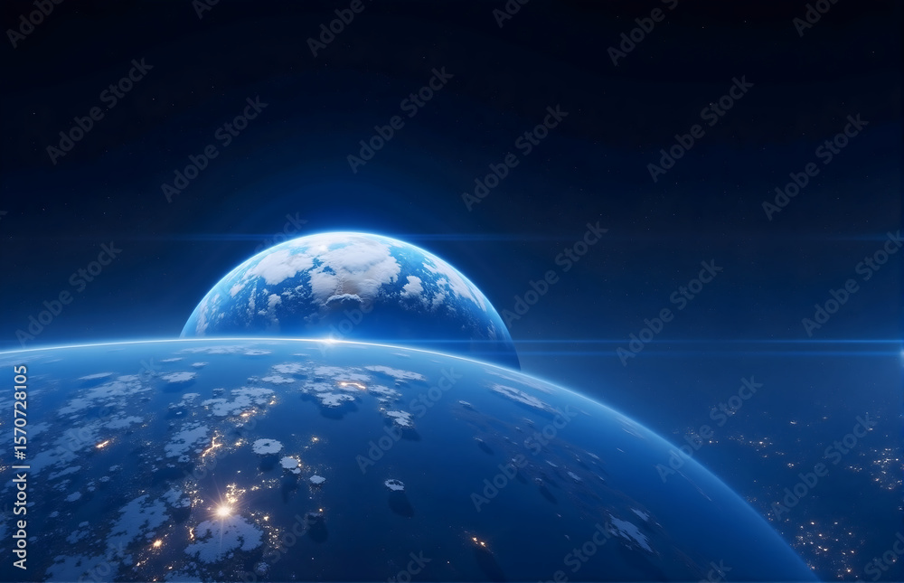 Obraz premium Earth's Beauty in Space