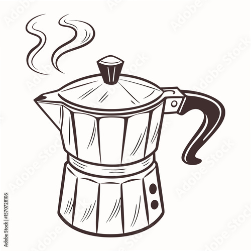 Espresso maker with steam coffee maker moka pot