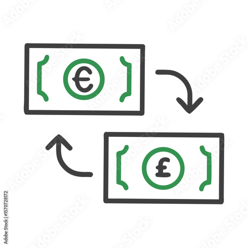 Euro Pound Currency Exchange Arrows money finance