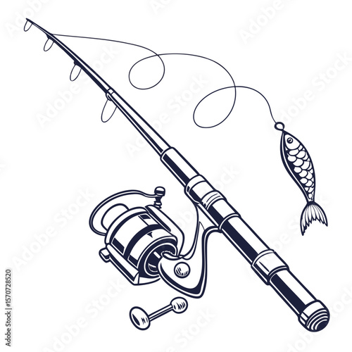 Fishing rod and reel with lure fishing reel fishing lure
